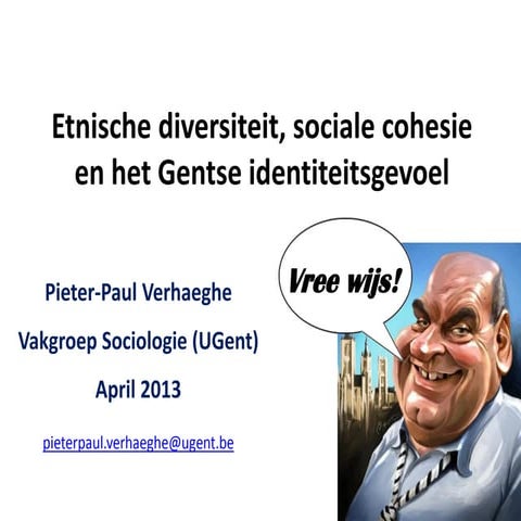 Etnische diversiteit, gentse identiteit en sociale cohesie sociologie