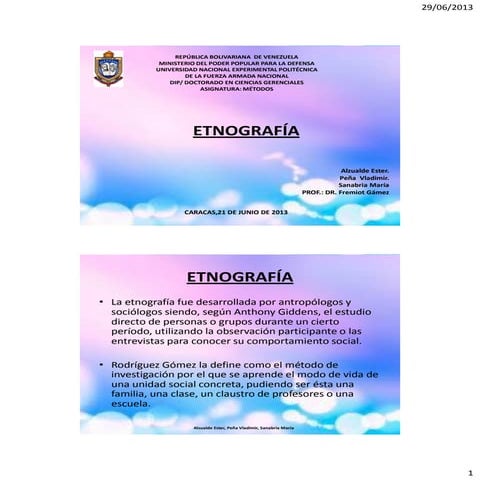  Etnografía