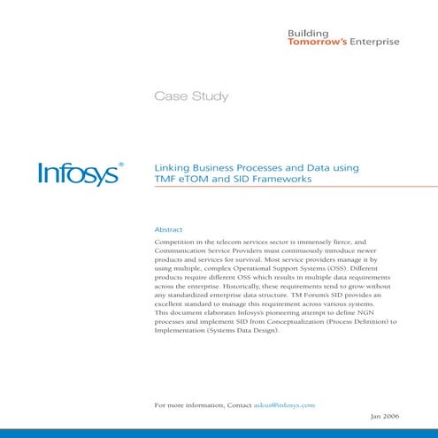 ETOM Enterprise Framework Management