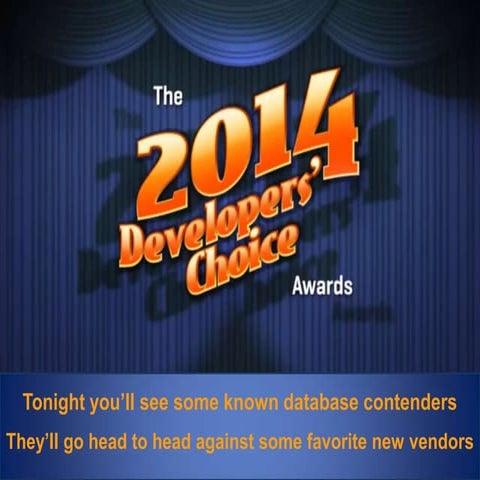 2014 Developers' Choice Awards Reveal Database Trends