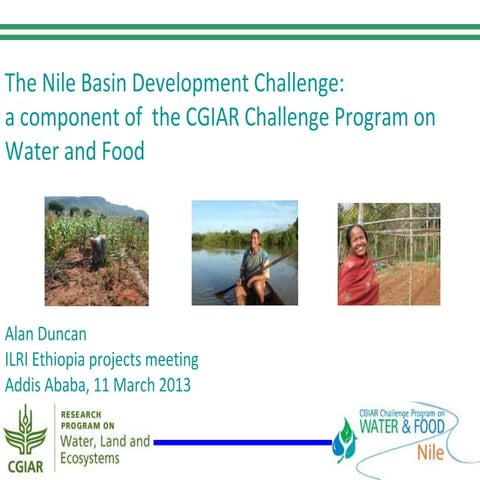 The Nile Basin Development Challenge: A component of  the CGIAR Challenge Pro...
