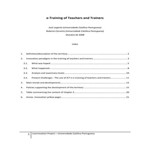 etraining of teachers and trainers