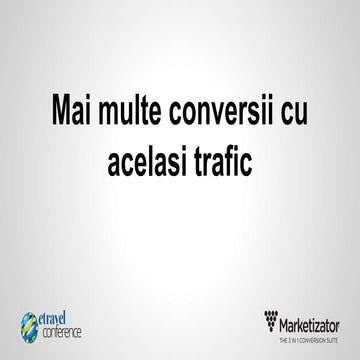 Etravel conference prezentare Valentin Radu (Marketizator)