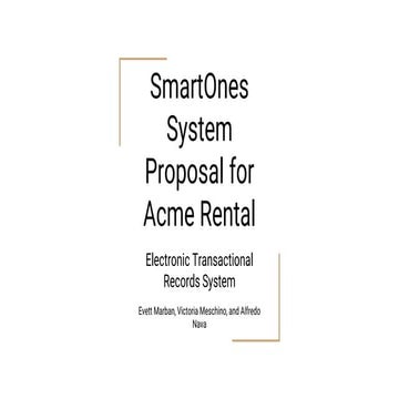 ETRS Proposal - Acme Rental