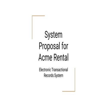 ETRS Proposal - Acme Rental