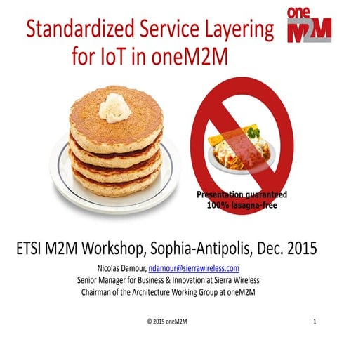 Standardized Service Layering for IoT in oneM2M