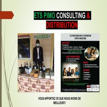 Présentation Ets PIMO Consulting & Distribution | PPTX