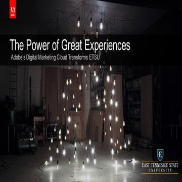 Adobe & East Tennessee State University Alliance to teach Adobe's Digital Marketing Cloud