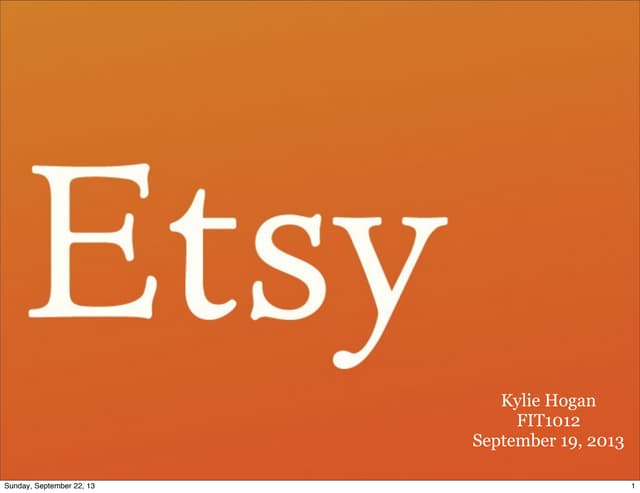 Etsy presentation