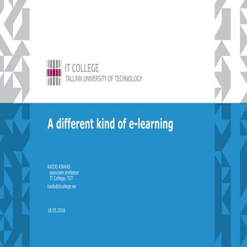 A Different Kind of E-Learning