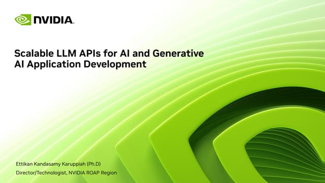 Apidays Singapore 2024 - Scalable LLM APIs for AI and Generative AI Applicati...