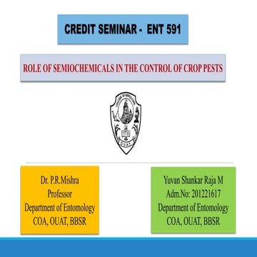 Role of semiochemicals in the control of crop pest OUAT.pptx