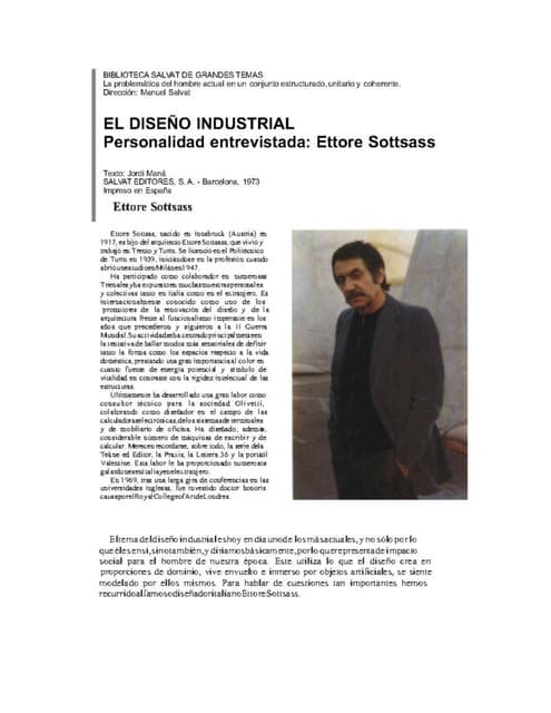 Ettore sottssas