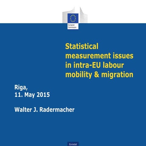 ETTW: Mr. Walter Radermacher, Director General, Eurostat, European Commission