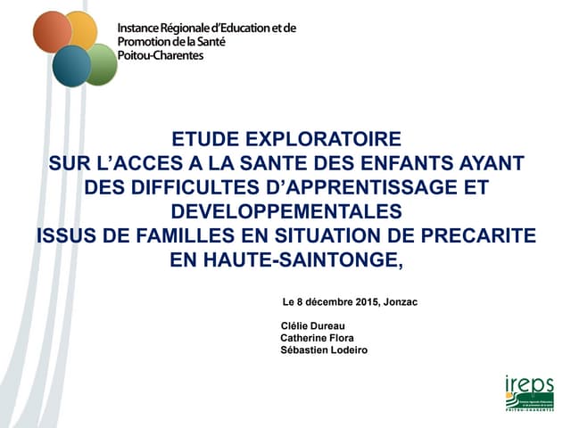 Etude familles haute saintonge  par...