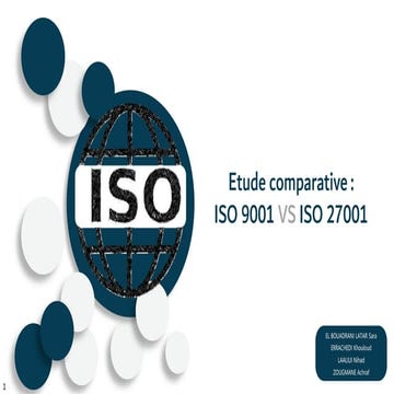 Etude comparative iso 9001 vs iso 27001.ppt