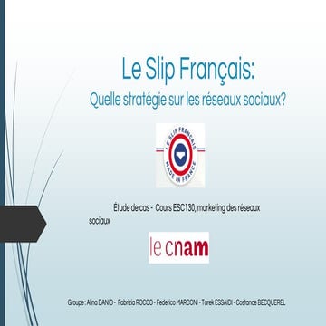 Etude de cas esc130   le slip français