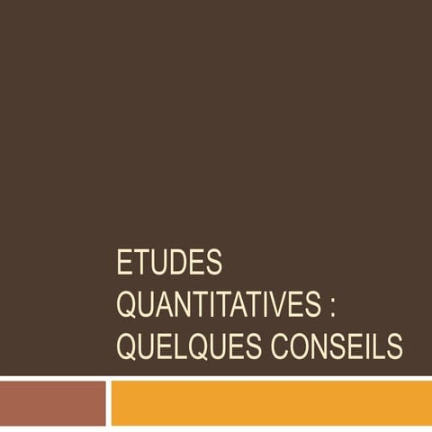 Etudes quantitatives par questionnaire