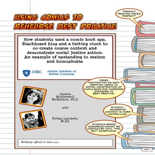 Using comics to rehearse best practice