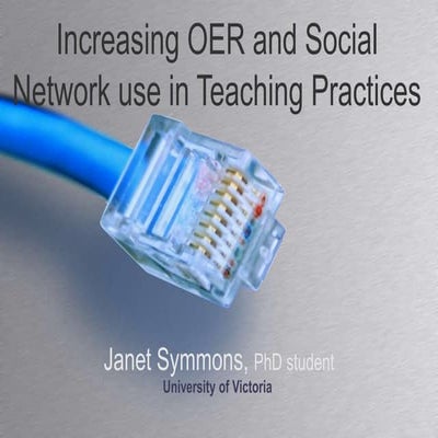 How do we increase universities support of Professors OER and social network ...