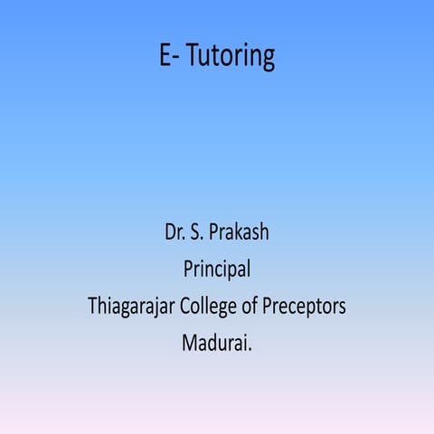 E tutoring