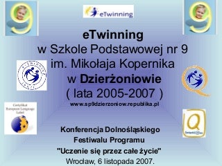 eTwinning w SP 9 Dzierżoniów