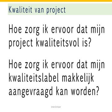 E twinning kwaliteit van een project - waar moet ik op letten