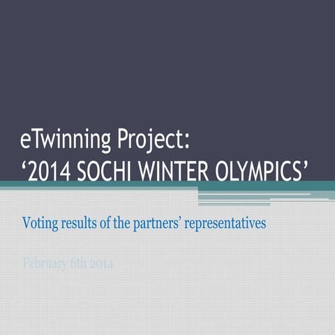 E twinning project voting results: '2014 Sochi Winter Olympics'