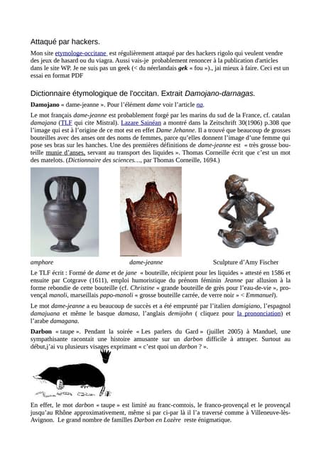 Etymologie occitane. extrait. g | Etymologie occitane