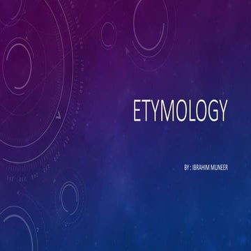 Etymology