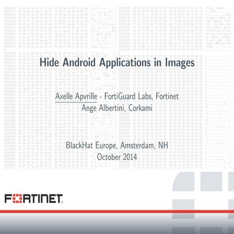 Hide Android applications in images
