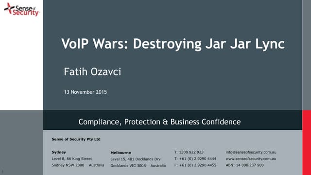 VoIP Wars: Destroying Jar Jar Lync (Unfiltered version)
