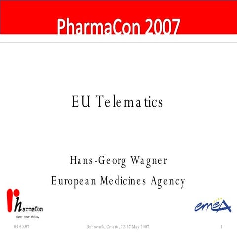 EU telematics in the regulation of pharmaceuticals