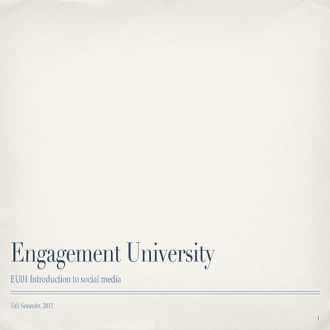 Introduction to Social Media