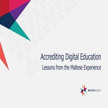 Accrediting Digital Education: Lessons from the Maltese Experience