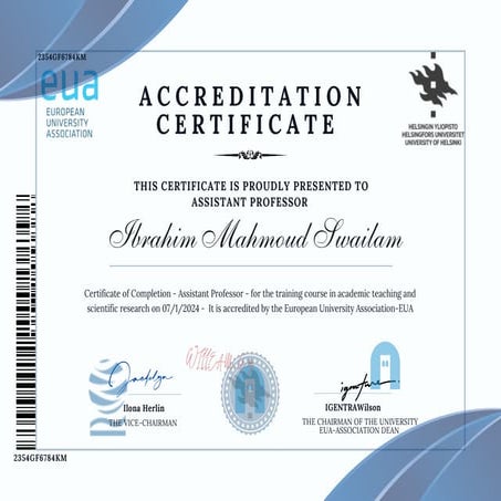 Accreditation Certificate for Academic Teaching and Research Training | PDF