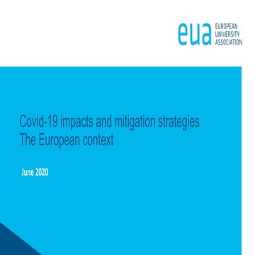 Covid-19 impacts and mitigation strategies. The European context | PPTX