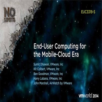 VMworld 2014: End-User Computing for the Mobile-Cloud Era
