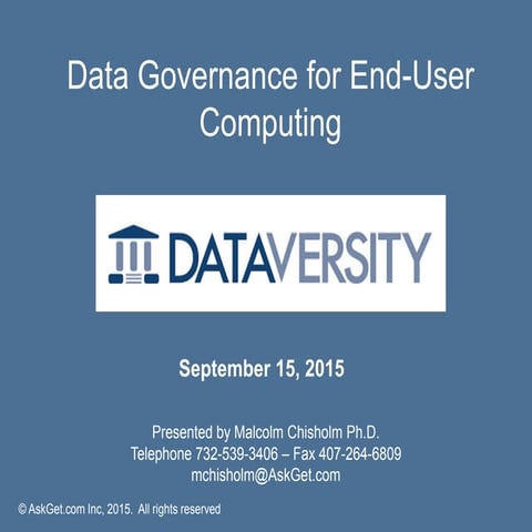 Data Governance for  End-User Computing
