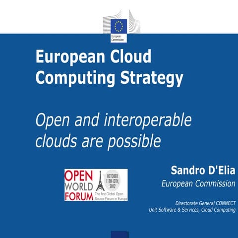 OWF12/Open Standards for Cloud - Eu cloud strategy_sde_20121012