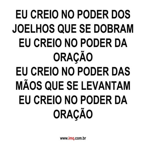 Eu creio no poder | PPT