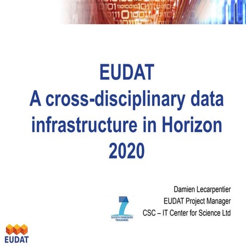 Eudat presentation nov2013 | www.eudat.eu | 