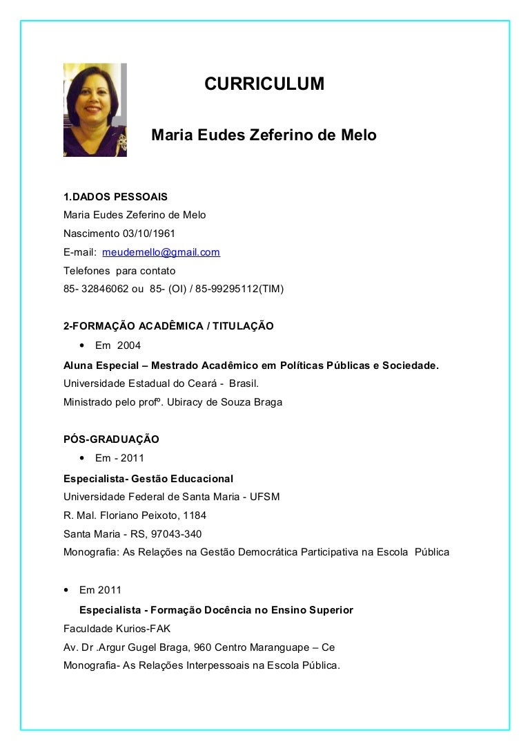 Texto Livre Para Você Complementar Seu Currículo