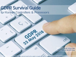 EU GDPR Survival Guide for Korean Controllers & Processors