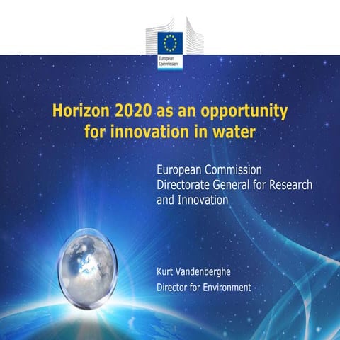 EU Horizon 2020 for Water Innovation