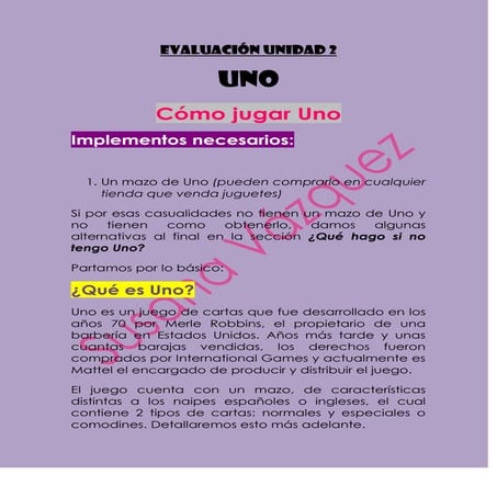 Evaluación Unidad 2