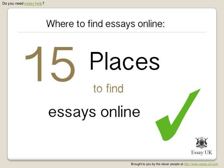 Online help for writing essays