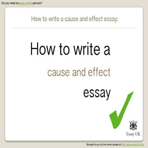 How To Write A Cause And Effect Essay | Essay Writing