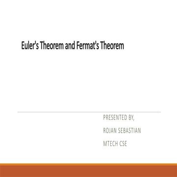 Euler's Theorem and Fermat's Theorem.pptx