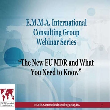 The New EU MDR and What You Need to Know | PPTX